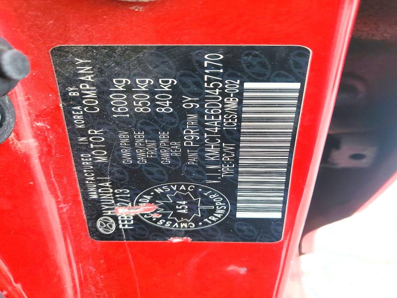 Aukcja sprzedaży 2013 Hyundai Accent, vin: KMHCT4AE6DU457170, numer aukcji: 46987166