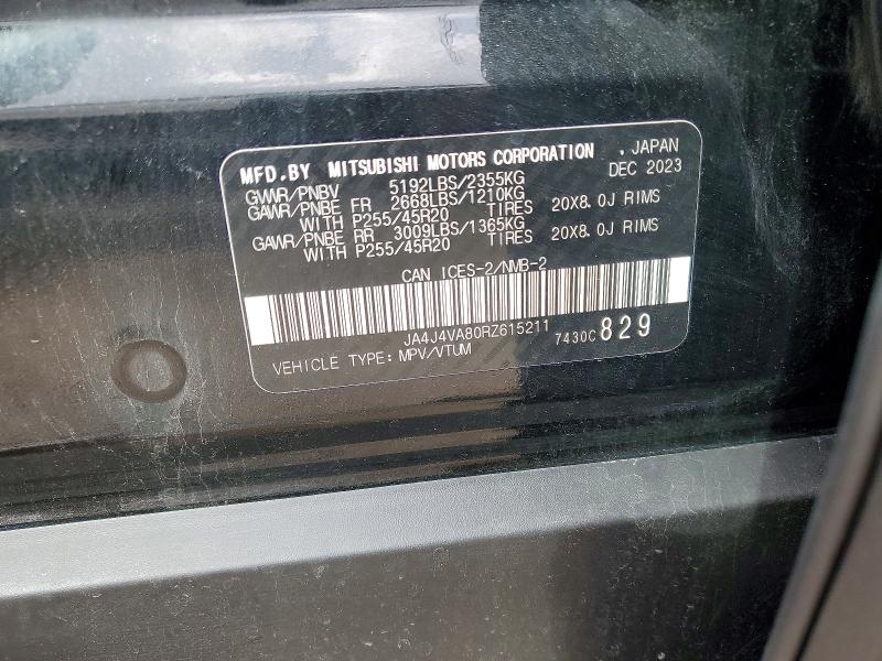 46579506 :رقم المزاد ، JA4J4VA80RZ615211 vin ، 2024 Mitsubishi Outlander مزاد بيع