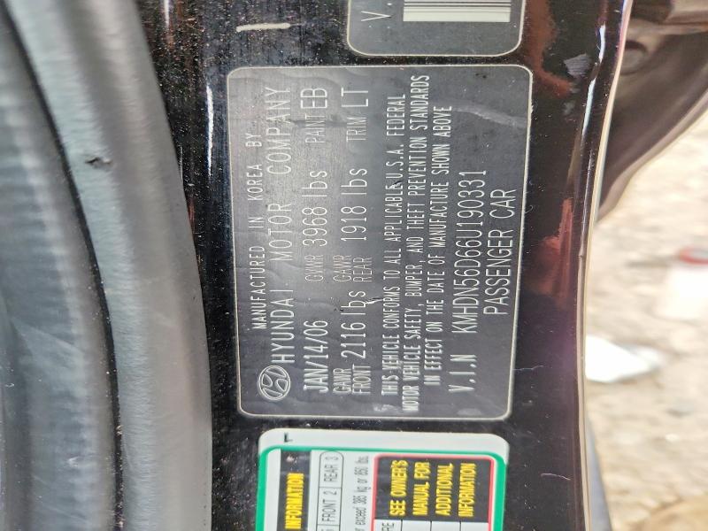 Продаж на аукціоні авто 2006 Hyundai Elantra, vin: KMHDN56D66U190331, номер лоту: 41975296