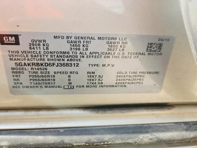 Продажа на аукционе авто 2015 Buick Enclave Fwd W/leathe, vin: 5GAKRBKD6FJ368312, номер лота: 45527156