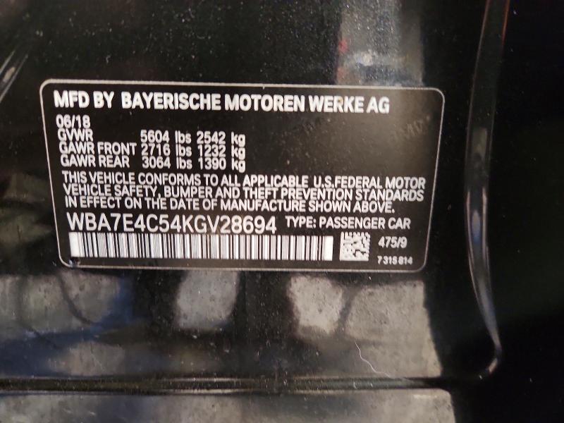 Продажа на аукционе авто 2019 Bmw 740, vin: WBA7E4C54KGV28694, номер лота: 79942865
