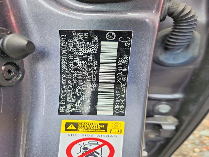 46443346 :رقم المزاد ، JTHBK1GG2D2049561 vin ، 2013 Lexus Es 350 مزاد بيع