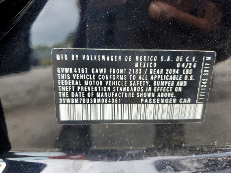 46383996 :رقم المزاد ، 3VWBM7BU3RM084361 vin ، 2024 Volkswagen Jetta مزاد بيع