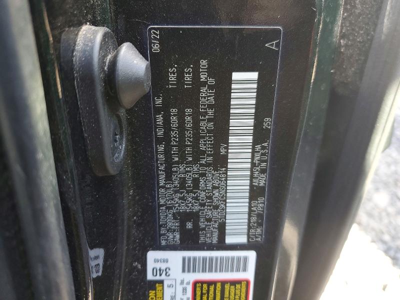 46300126 :رقم المزاد ، 5TDZSKFC5NS064814 vin ، 2022 Toyota Sienna مزاد بيع