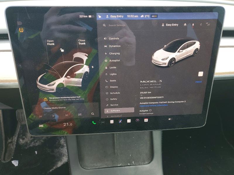 46103216 :رقم المزاد ، 5YJ3E1EB8NF120071 vin ، 2022 Tesla Model 3 مزاد بيع