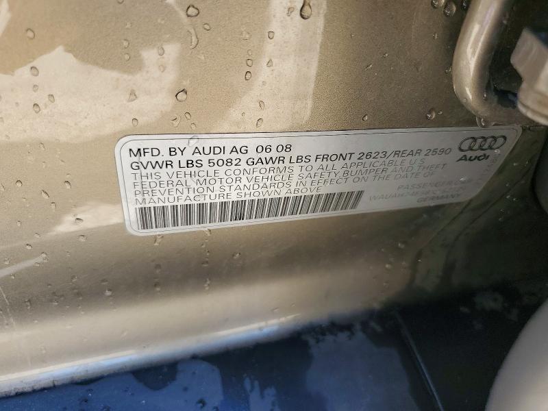 Продажа на аукционе авто 2008 Audi A6, vin: WAUAH74F58N162724, номер лота: 45625866