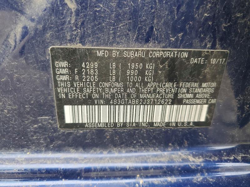 Aukcja sprzedaży 2018 Subaru Impreza, vin: 4S3GTAB62J3712622, numer aukcji: 47565396