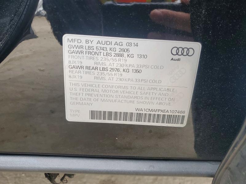 Продажа на аукционе авто 2014 Audi Q5, vin: WA1CMAFPXEA107466, номер лота: 45549646