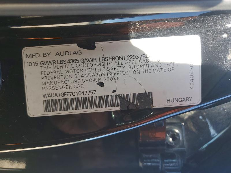 78128635 :رقم المزاد ، WAUA7GFF7G1047757 vin ، 2016 Audi A3 مزاد بيع