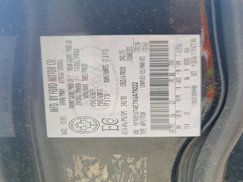 Продажа на аукционе авто 2006 Ford Explorer, vin: 1FMEU74E76UA79222, номер лота: 48161296