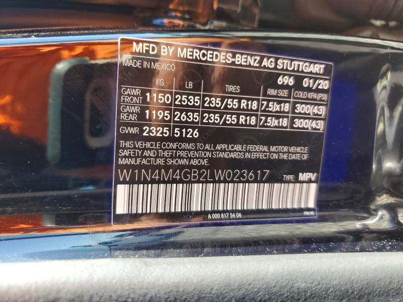2020 Mercedes-benz Glb მანქანა იყიდება აუქციონზე, vin: W1N4M4GB2LW023617, აუქციონის ნომერი: 47176066