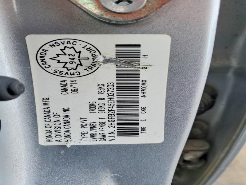 Продажа на аукционе авто 2014 Honda Civic, vin: 2HGFB2F45EH037303, номер лота: 79363125