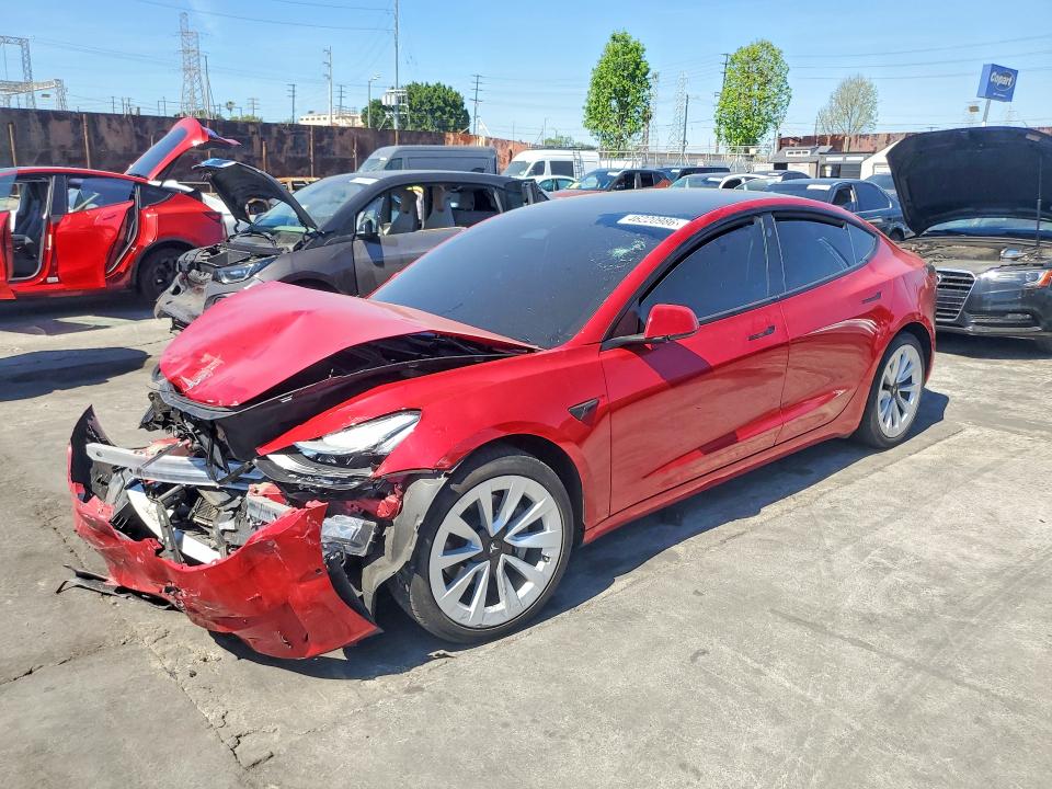 2022 Tesla Model 3 მანქანა იყიდება აუქციონზე, vin: 5YJ3E1EA4NF203522, აუქციონის ნომერი: 46220986