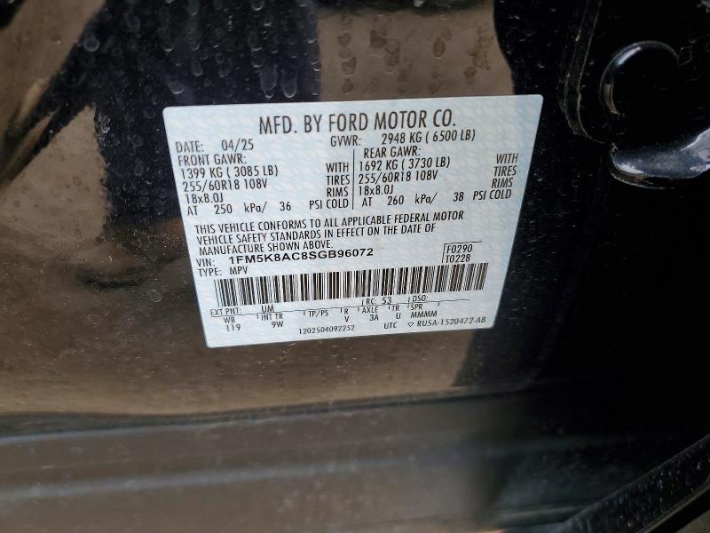 Auction sale of the 2025 Ford Explorer, vin: 1FM5K8AC8SGB96072, lot number: 47516726