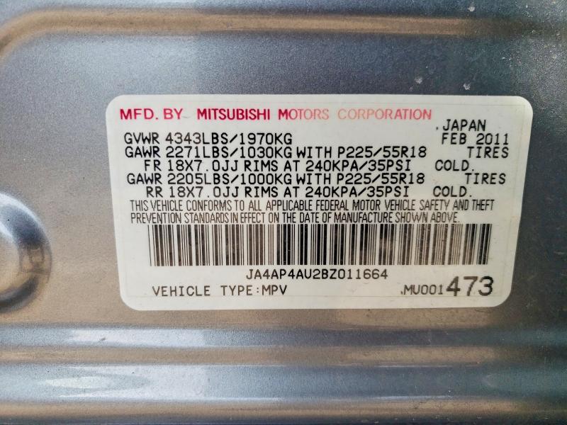 Продаж на аукціоні авто 2011 Mitsubishi Outlander Sport, vin: JA4AP4AU2BZ011664, номер лоту: 46622076