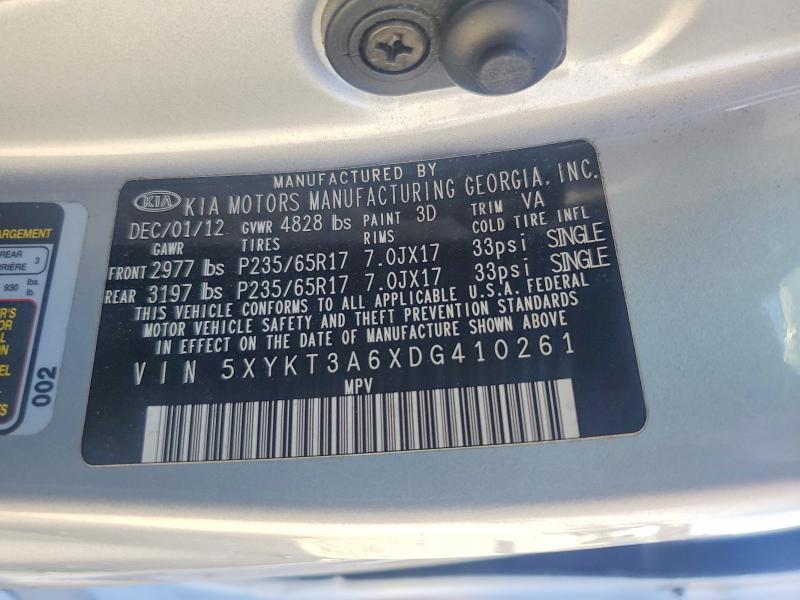 Продаж на аукціоні авто 2013 Kia Sorento, vin: 5XYKT3A6XDG410261, номер лоту: 46312306