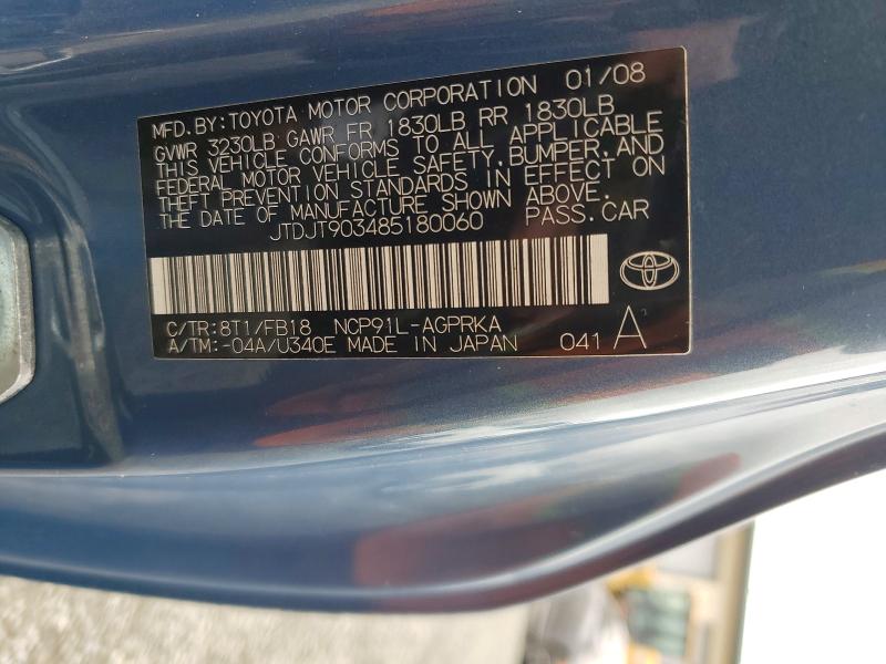 Aukcja sprzedaży 2008 Toyota Yaris, vin: JTDJT903485180060, numer aukcji: 79555615