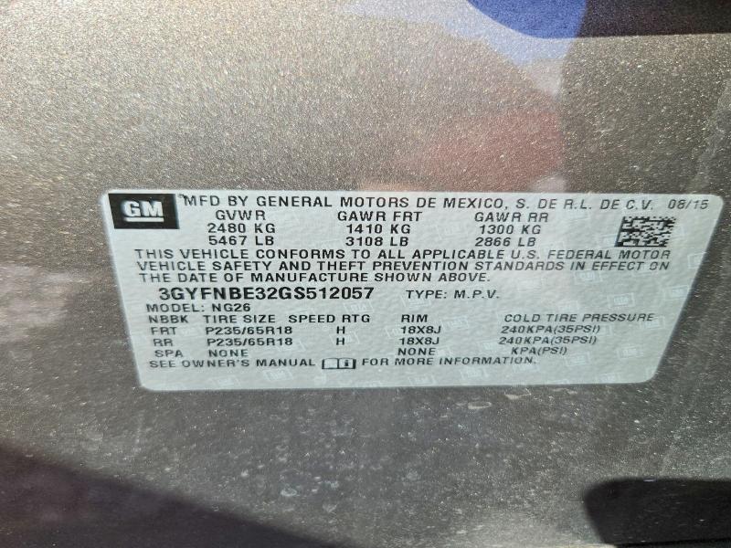 Aukcja sprzedaży 2016 Cadillac Srx, vin: 3GYFNBE32GS512057, numer aukcji: 41940996