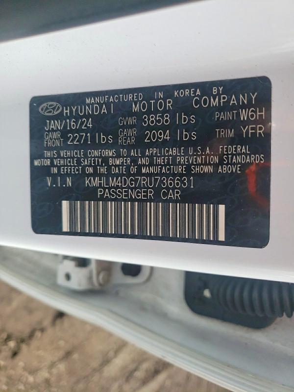 46992006 :رقم المزاد ، KMHLM4DG7RU736631 vin ، 2024 Hyundai Elantra مزاد بيع