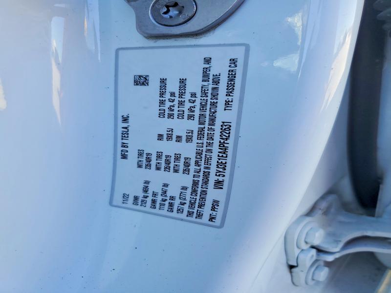46557936 :رقم المزاد ، 5YJ3E1EA4PF422631 vin ، 2023 Tesla Model 3 مزاد بيع