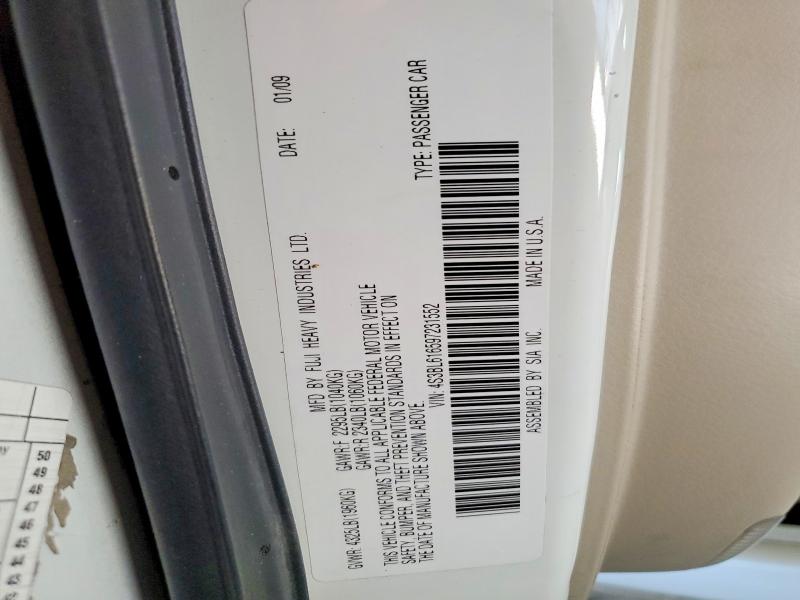 Aukcja sprzedaży 2009 Subaru Legacy, vin: 4S3BL616597231552, numer aukcji: 47635016