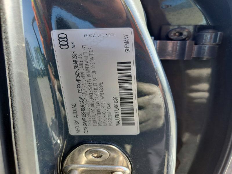 Продаж на аукціоні авто 2018 Audi A3, vin: WAUUPBFF7JA091376, номер лоту: 45595516