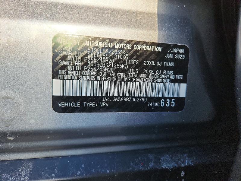Aukcja sprzedaży 2024 Mitsubishi Outlander, vin: JA4J3WA88RZ002780, numer aukcji: 45841876