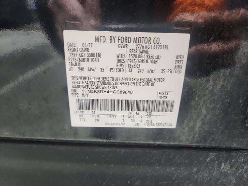 Продажа на аукционе авто 2017 Ford Explorer, vin: 1FM5K8DH4HGC89610, номер лота: 79879205