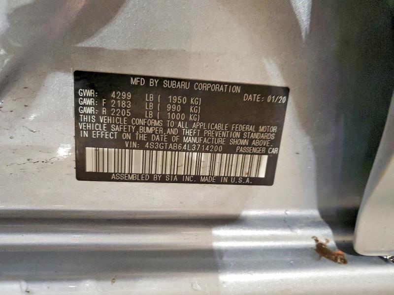Aukcja sprzedaży 2020 Subaru Impreza, vin: 4S3GTAB64L3714200, numer aukcji: 46369696