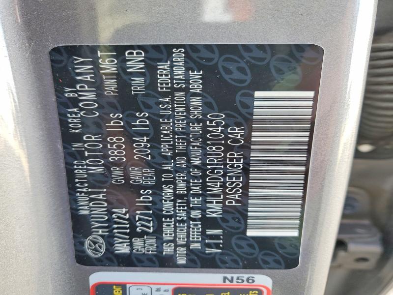 47352306 :رقم المزاد ، KMHLM4DG1RU810450 vin ، 2024 Hyundai Elantra مزاد بيع