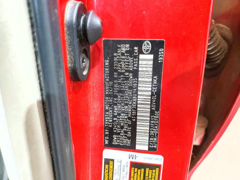 2011 Toyota Camry მანქანა იყიდება აუქციონზე, vin: 4T1BF3EK8BU141635, აუქციონის ნომერი: 47573026
