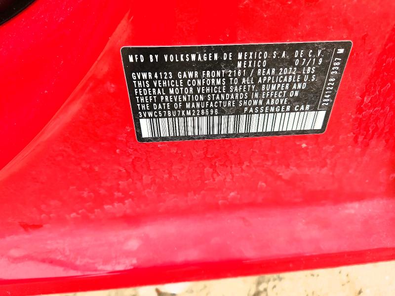 Aukcja sprzedaży 2019 Volkswagen Jetta, vin: 3VWC57BU7KM228596, numer aukcji: 47127326