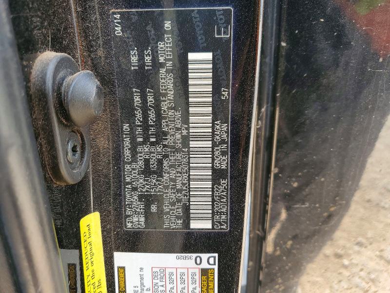 Продаж на аукціоні авто 2014 Toyota 4runner, vin: JTEZU5JRXE5078314, номер лоту: 46497356
