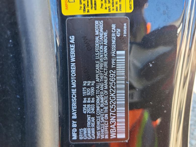 46049256 :رقم المزاد ، WBA3N7C52GK225692 vin ، 2016 Bmw 428 مزاد بيع