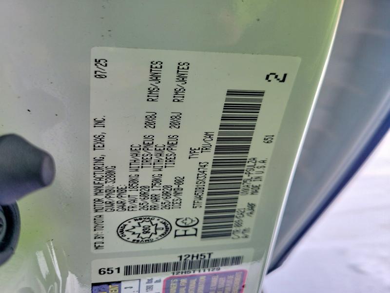2025 Toyota Tundra მანქანა იყიდება აუქციონზე, vin: 5TFWA5DB1SX334743, აუქციონის ნომერი: 45910056