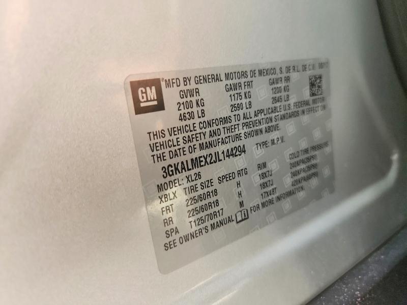 Продаж на аукціоні авто 2018 Gmc Terrain, vin: 3GKALMEX2JL144294, номер лоту: 46380096