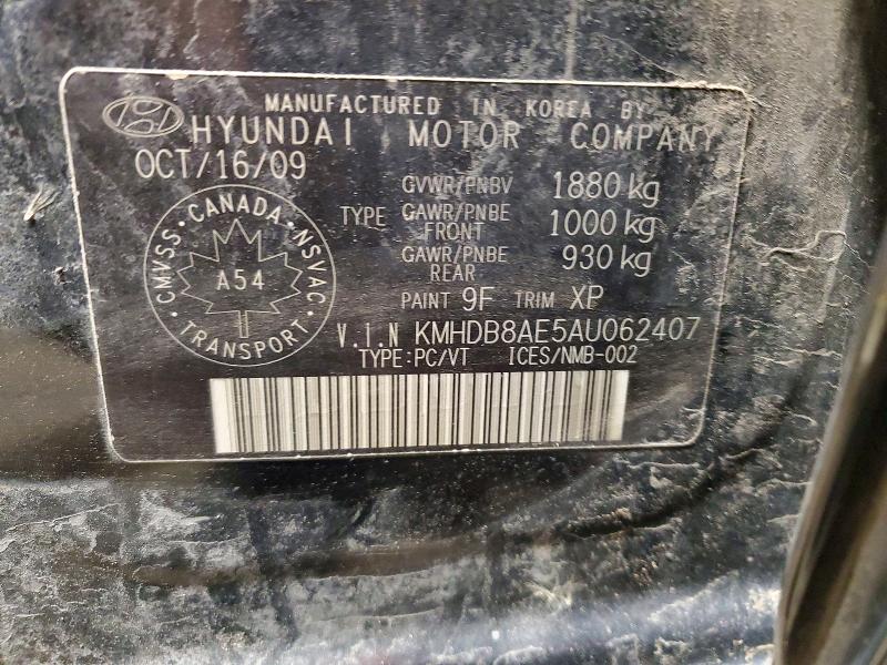 Aukcja sprzedaży 2010 Hyundai Elantra Touring, vin: KMHDB8AE5AU062407, numer aukcji: 47160346