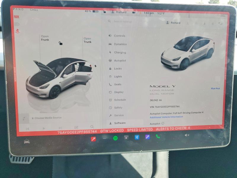 Продажа на аукционе авто 2023 Tesla Model Y, vin: 7SAYGDEE2PF855744, номер лота: 78970605