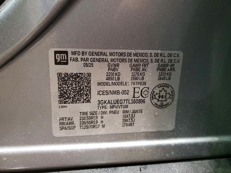 2026 Gmc Terrain მანქანა იყიდება აუქციონზე, vin: 3GKALUEG7TL160896, აუქციონის ნომერი: 47603356