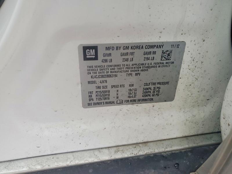 Продаж на аукціоні авто 2013 Buick Encore, vin: KL4CJCSB2DB063194, номер лоту: 45517706