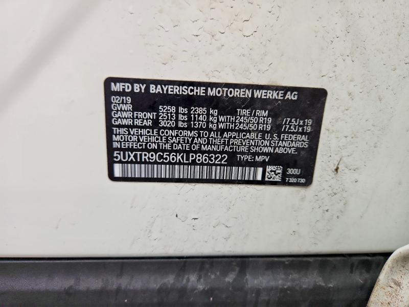 Продаж на аукціоні авто 2019 Bmw X3, vin: 5UXTR9C56KLP86322, номер лоту: 79804765