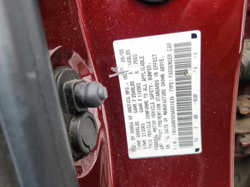 46631986 :رقم المزاد ، 19UUA86509A001674 vin ، 2009 Acura Tl مزاد بيع