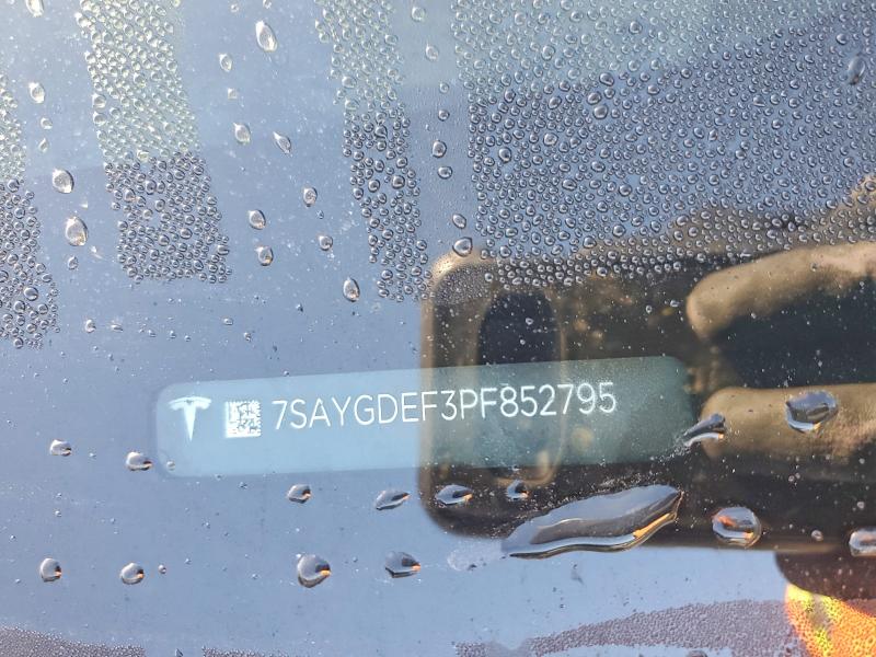 Aukcja sprzedaży 2023 Tesla Model Y, vin: 7SAYGDEF3PF852795, numer aukcji: 79721845
