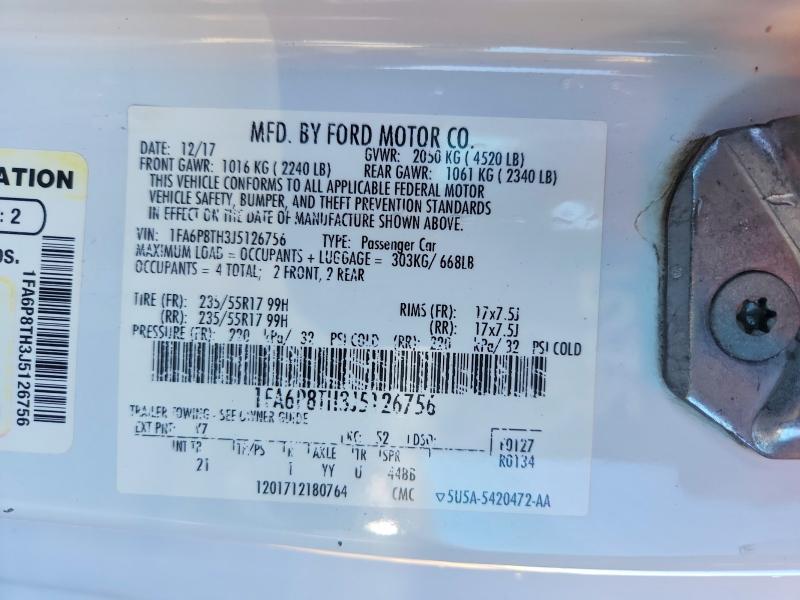 Aukcja sprzedaży 2018 Ford Mustang, vin: 1FA6P8TH3J5126756, numer aukcji: 79465445