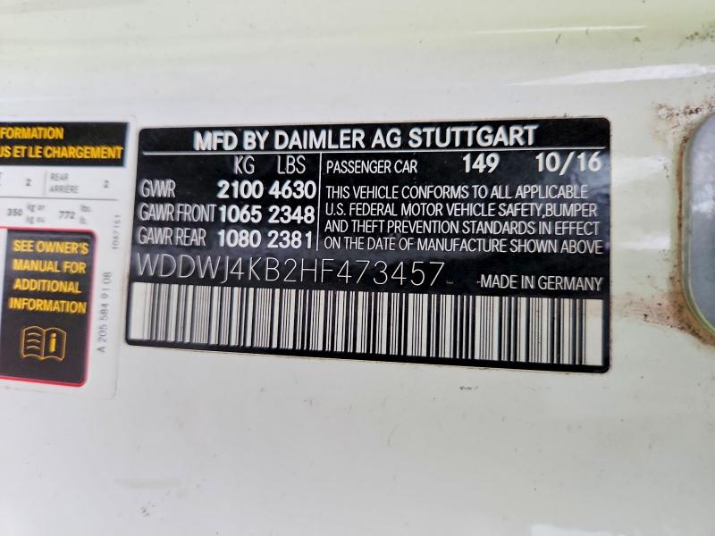 Aukcja sprzedaży 2017 Mercedes-benz C, vin: WDDWJ4KB2HF473457, numer aukcji: 46091996