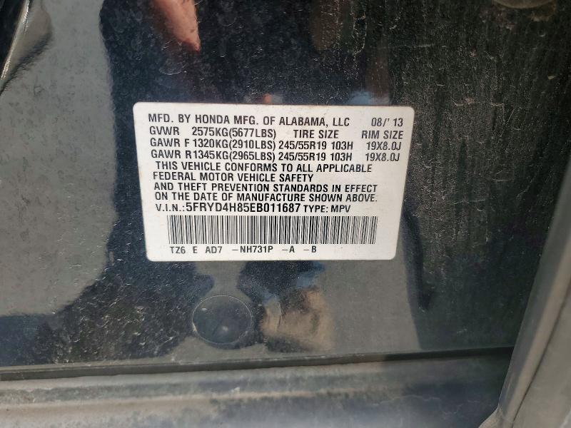 47628246 :رقم المزاد ، 5FRYD4H85EB011687 vin ، 2014 Acura Mdx مزاد بيع