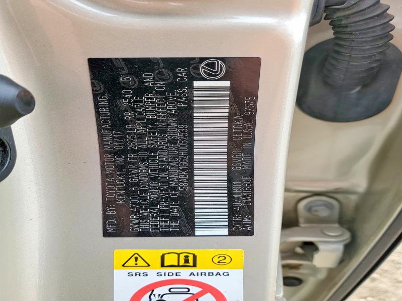 Продаж на аукціоні авто 2017 Lexus Es 350, vin: 58ABK1GG2HU052539, номер лоту: 47948006