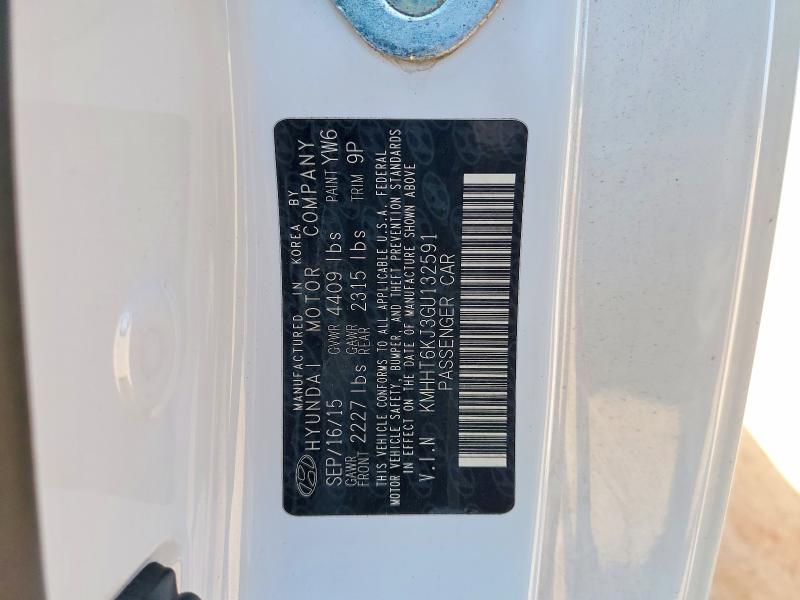 Auction sale of the 2016 Hyundai Genesis Coupe, vin: KMHHT6KJ3GU132591, lot number: 45798706