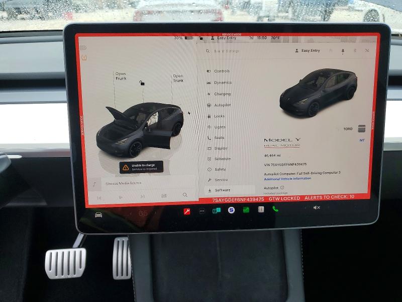 Продажа на аукционе авто 2022 Tesla Model Y, vin: 7SAYGDEF6NF439475, номер лота: 46307966