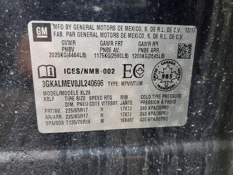 Продажа на аукционе авто 2018 Gmc Terrain, vin: 3GKALMEV0JL240696, номер лота: 46184476